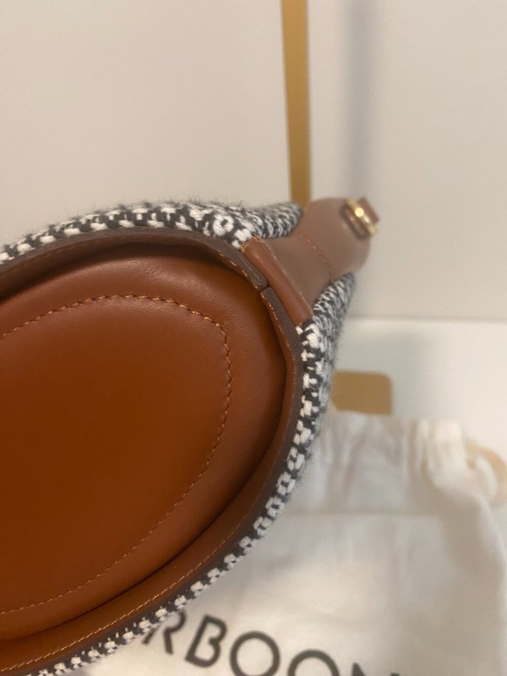 NWT Chicago Mini—Align / Salt & Pepper with Brown Leather by Toorbon - Picture 7 of 15